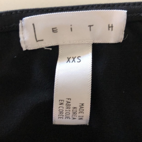 Leith Black Asymmetrical Bodysuit Size XXSmall - Picture 3 of 4